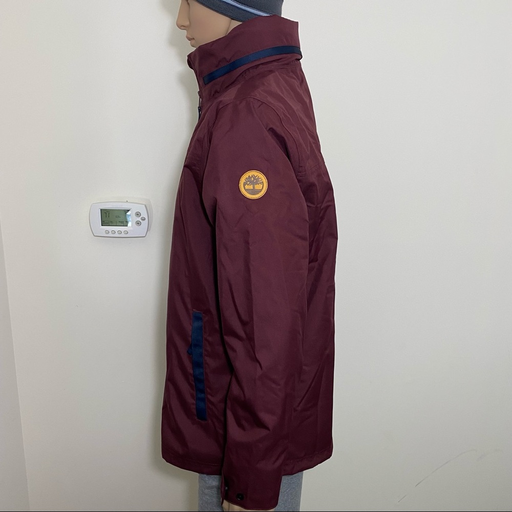 Timberland Men’s Mount Crescent 3-in-1 Waterproof Hooded Jacket Burgundy Sz M L - Picture 6 of 12